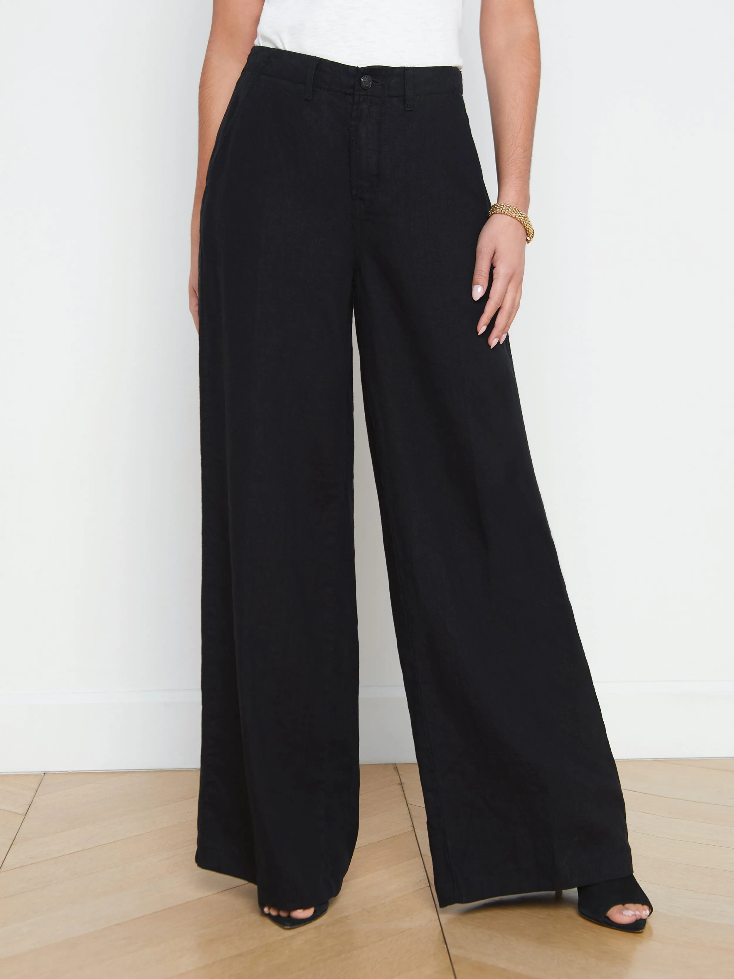 Brie Linen Wide-Leg Pant