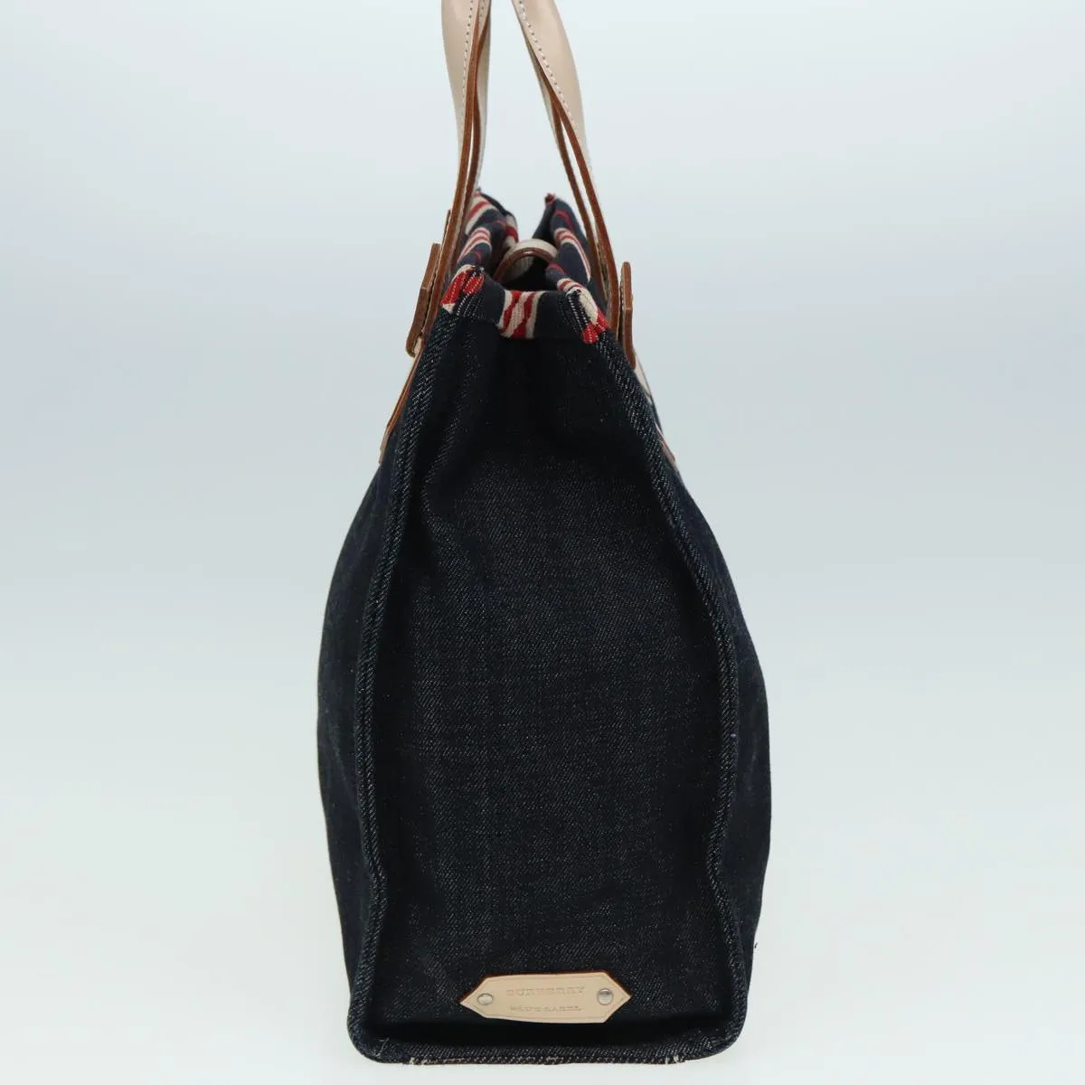 BURBERRY Blue Label Denim Hand Bag Canvas Navy  ti1891