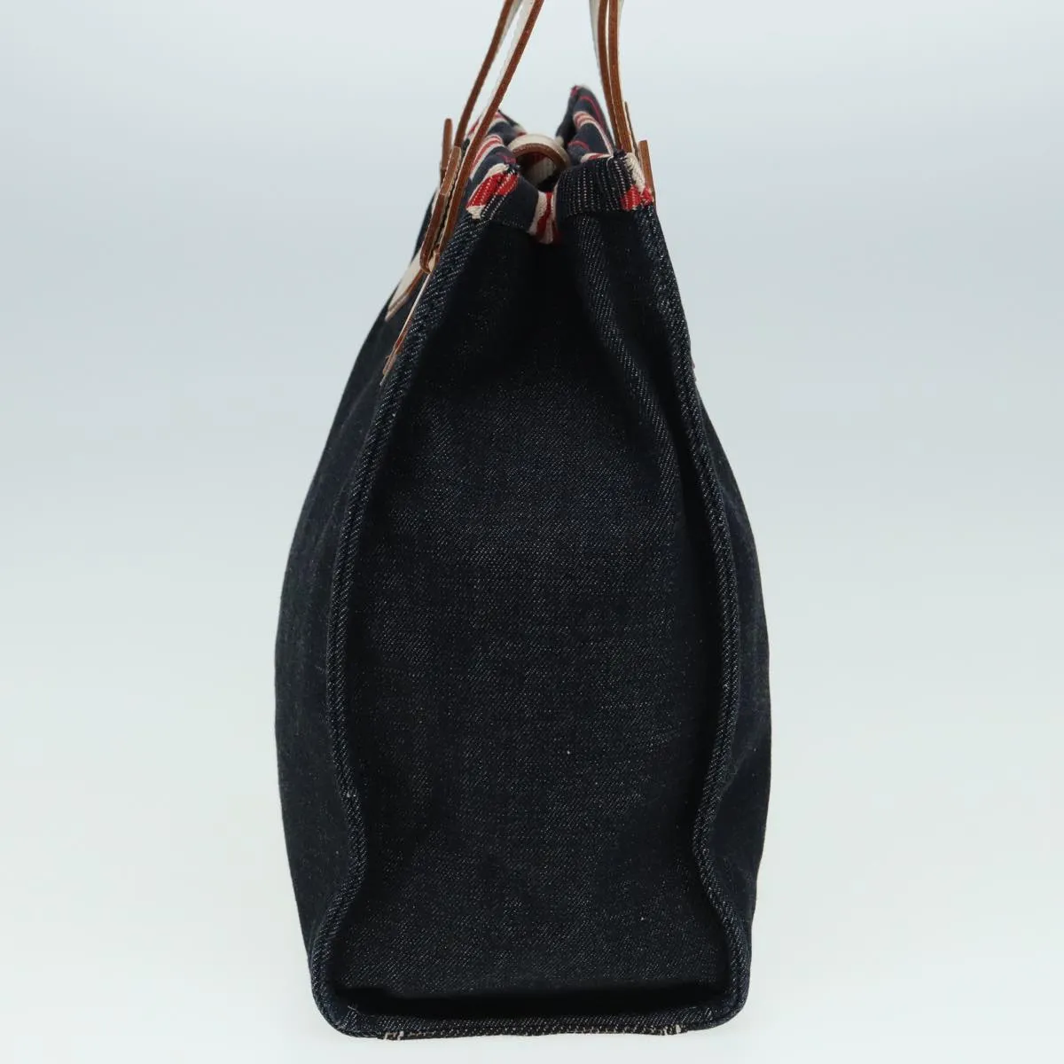 BURBERRY Blue Label Denim Hand Bag Canvas Navy  ti1891