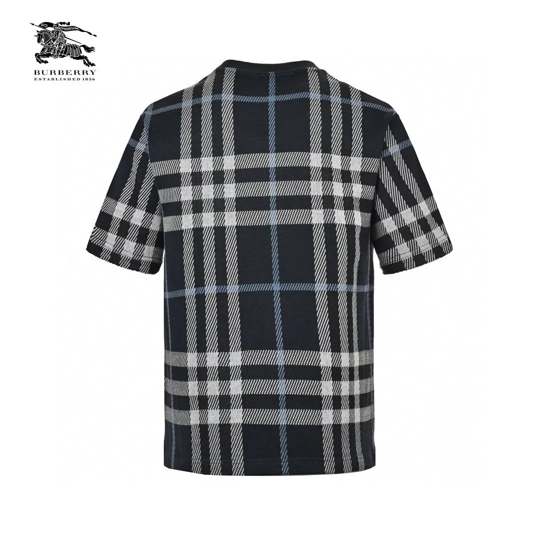 Burberry Navy Check T-Shirt