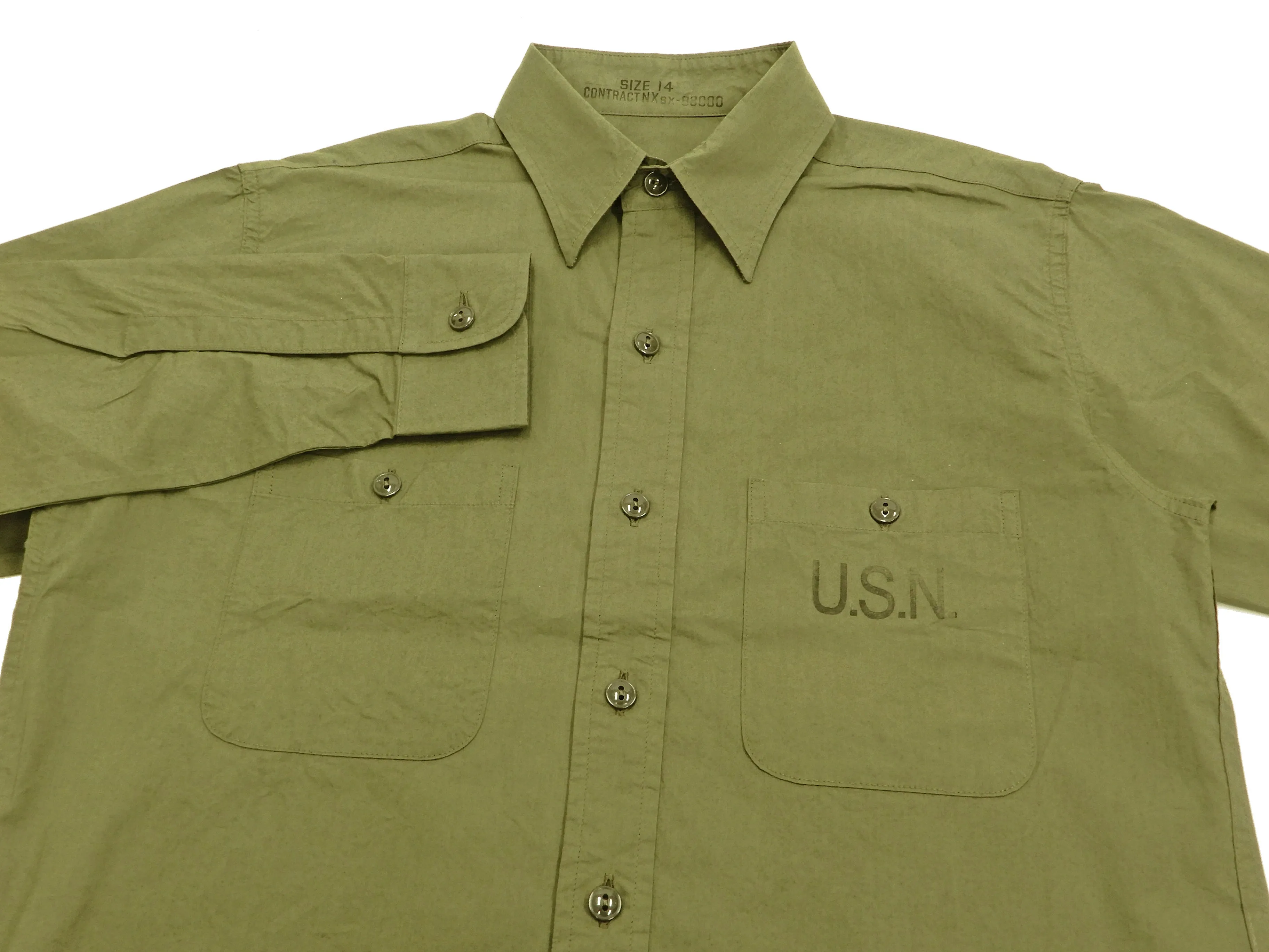 Buzz Rickson Utility Shirt Type N-3 Men's U.S.Navy Military Long Sleeves BR28219