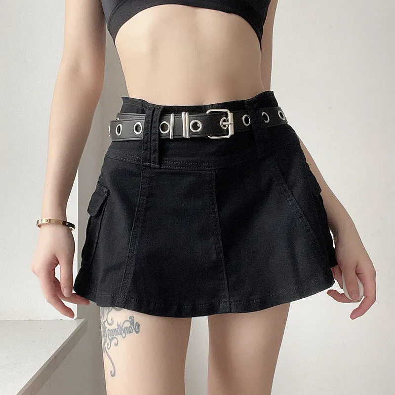 Cargo Mini Skirt with Side Pockets