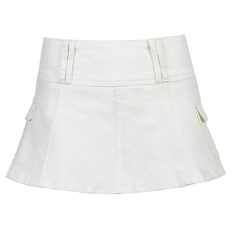 Cargo Mini Skirt with Side Pockets