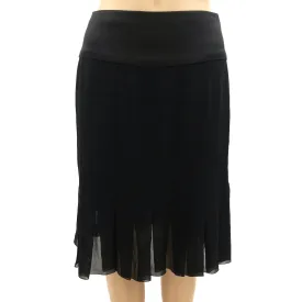 Chanel 03A Black Silk Chiffon Pleated Skirt Size 38 | 8