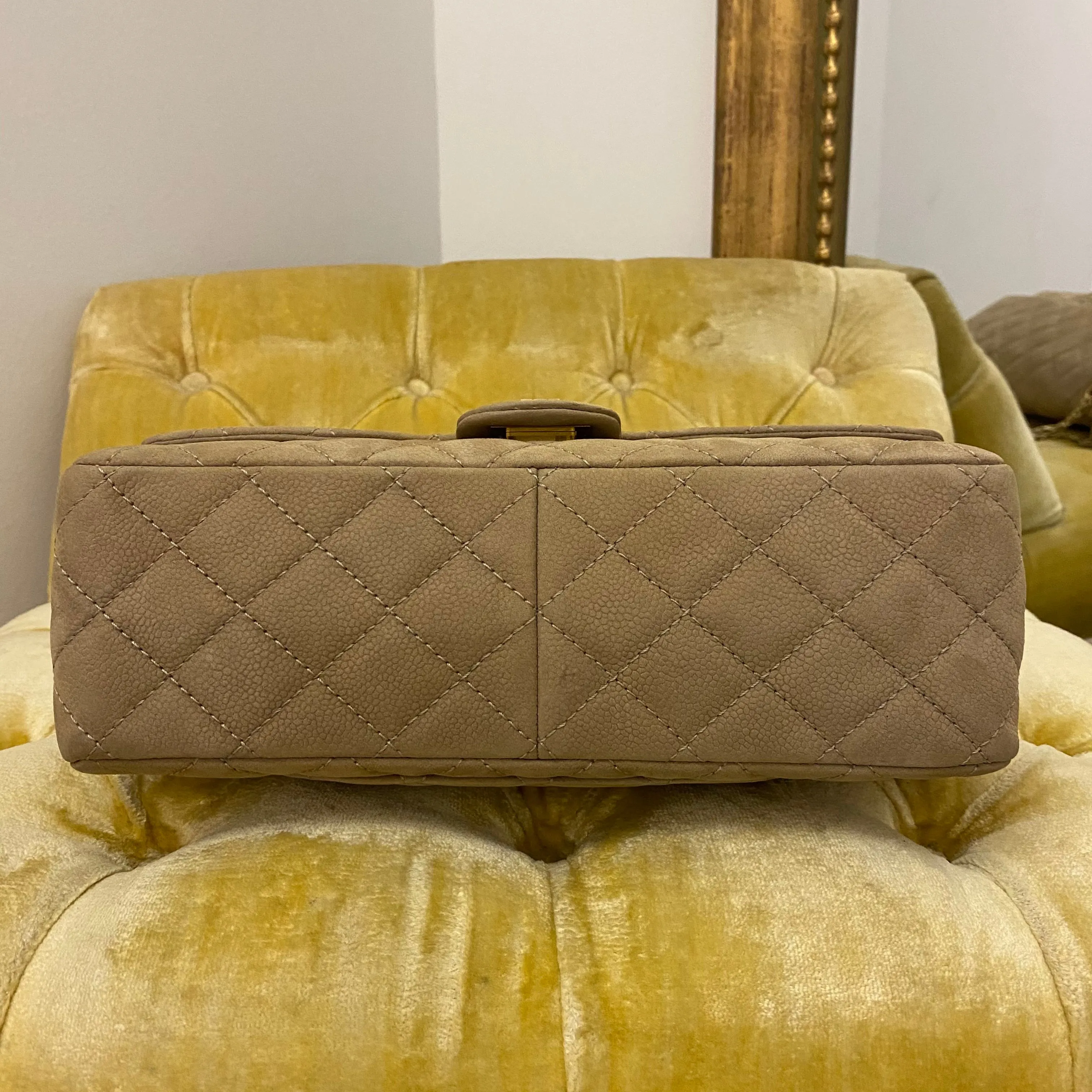 Chanel Beige Iridescent Caviar 2.55 Reissue 226 Double Flap Bag