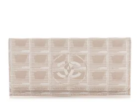 Chanel Vintage Beige Travel Ligne Long Wallet