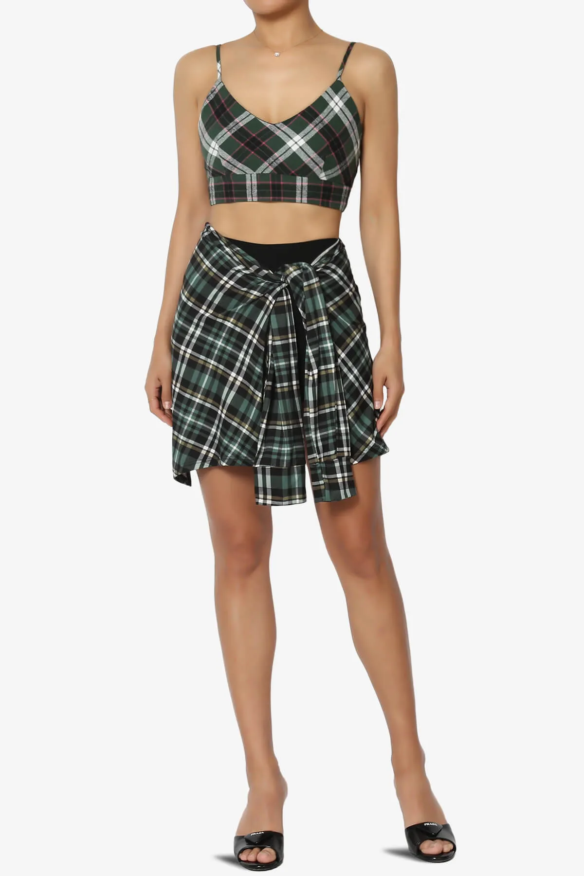 Checker Y Zone Hip Cover Up Wrap Skirt