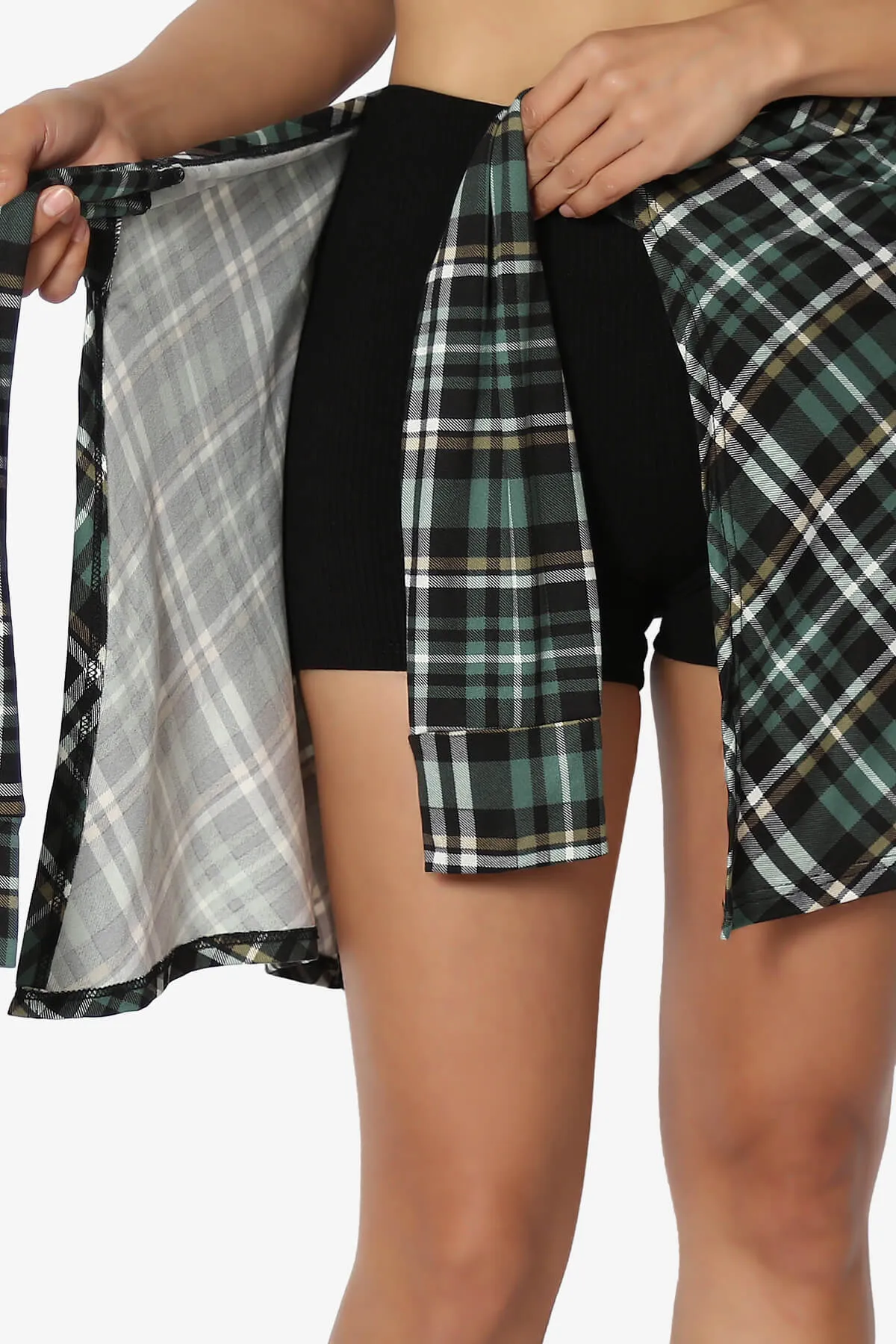 Checker Y Zone Hip Cover Up Wrap Skirt