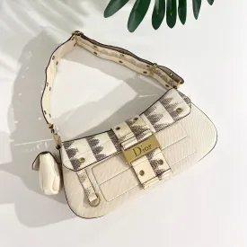 Christian Dior Cream Snakeskin Bag