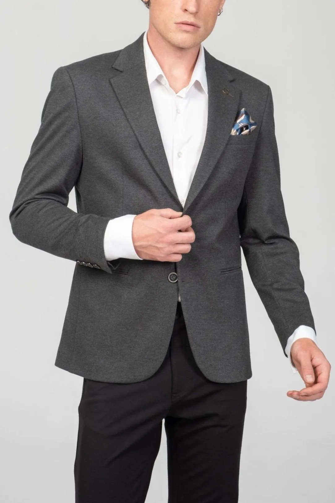 Classic Fit Blazer - Anthracite