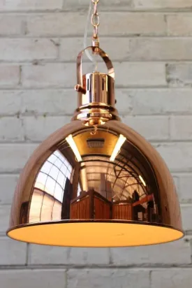 Copper Dome Pendant Light