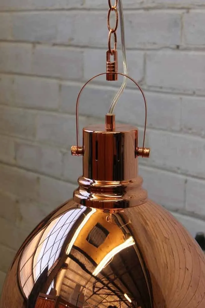 Copper Dome Pendant Light