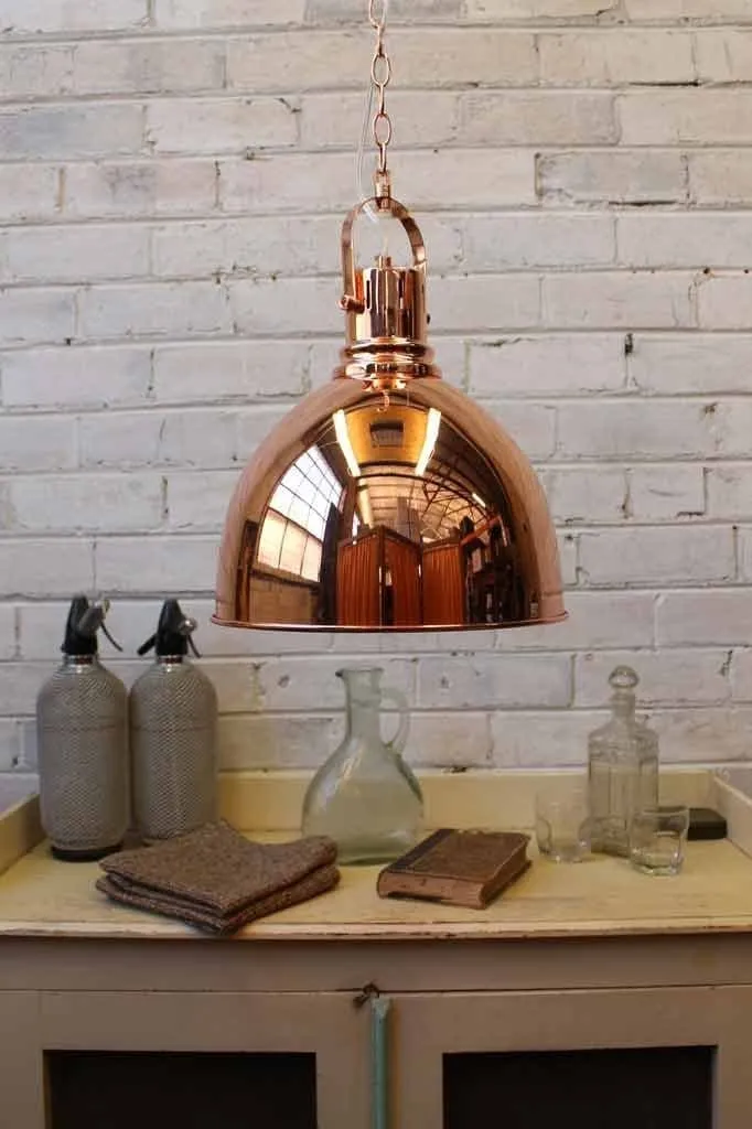 Copper Dome Pendant Light