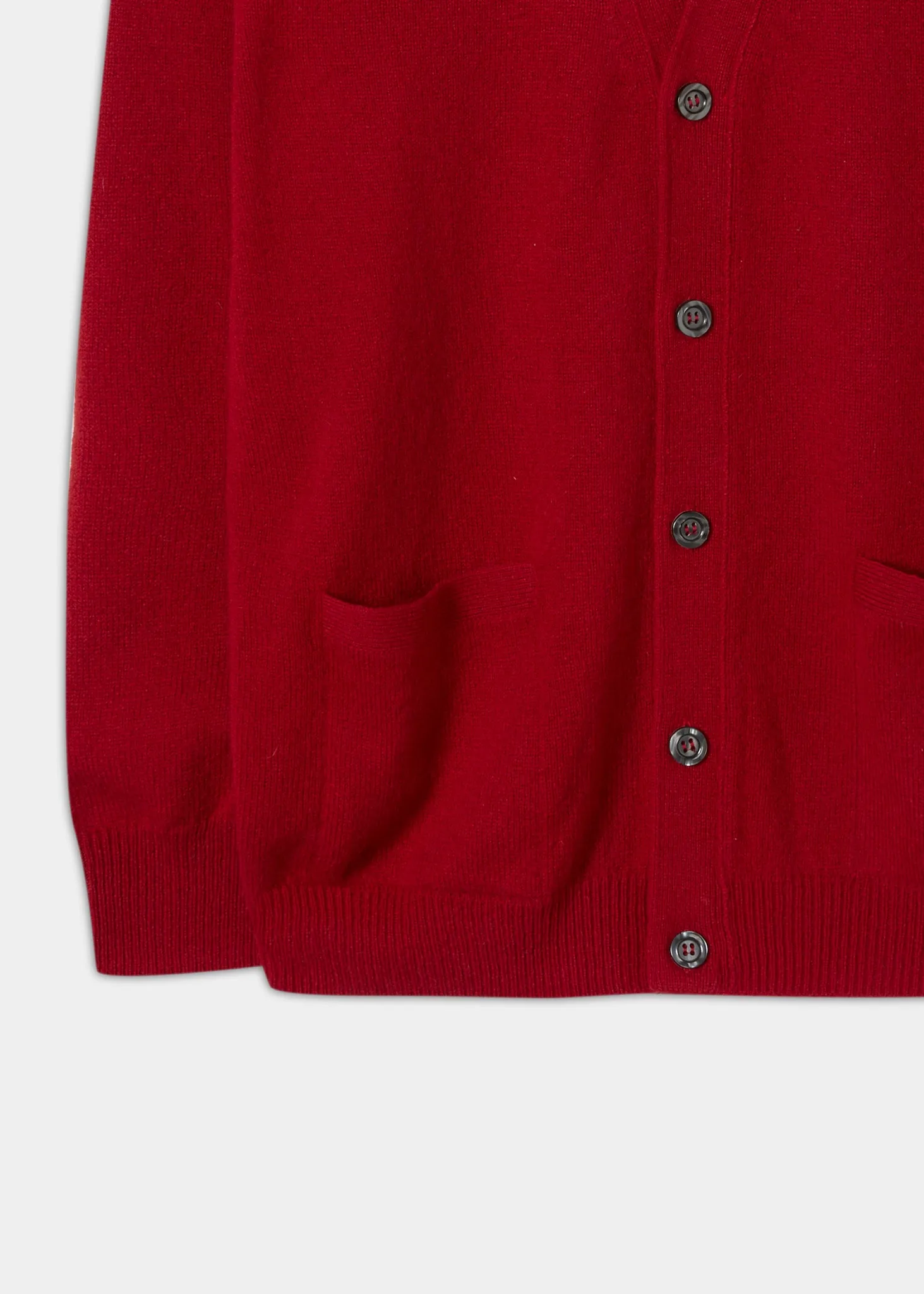 Cornwall Lambswool Cardigan in Dubonnet - Classic Fit