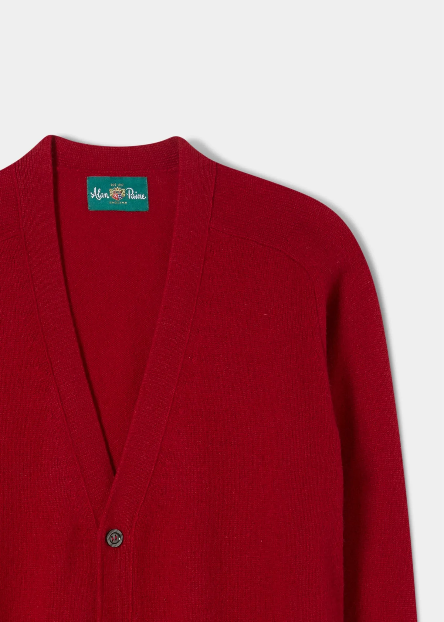 Cornwall Lambswool Cardigan in Dubonnet - Classic Fit