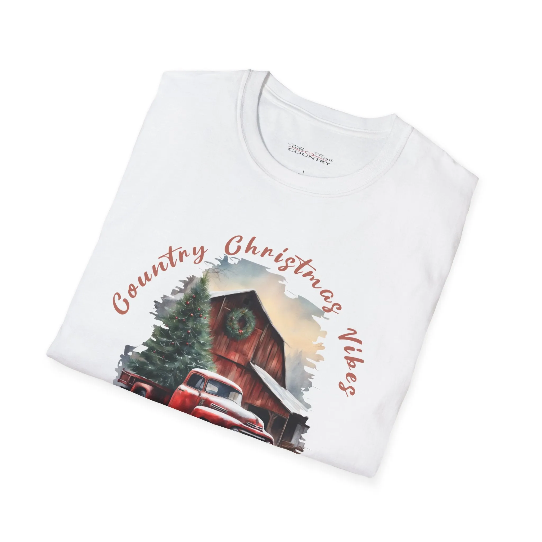 Country Christmas Vibes Tee, Christmas T-Shirt, Country Christmas shirt, Christmas Graphic Tee