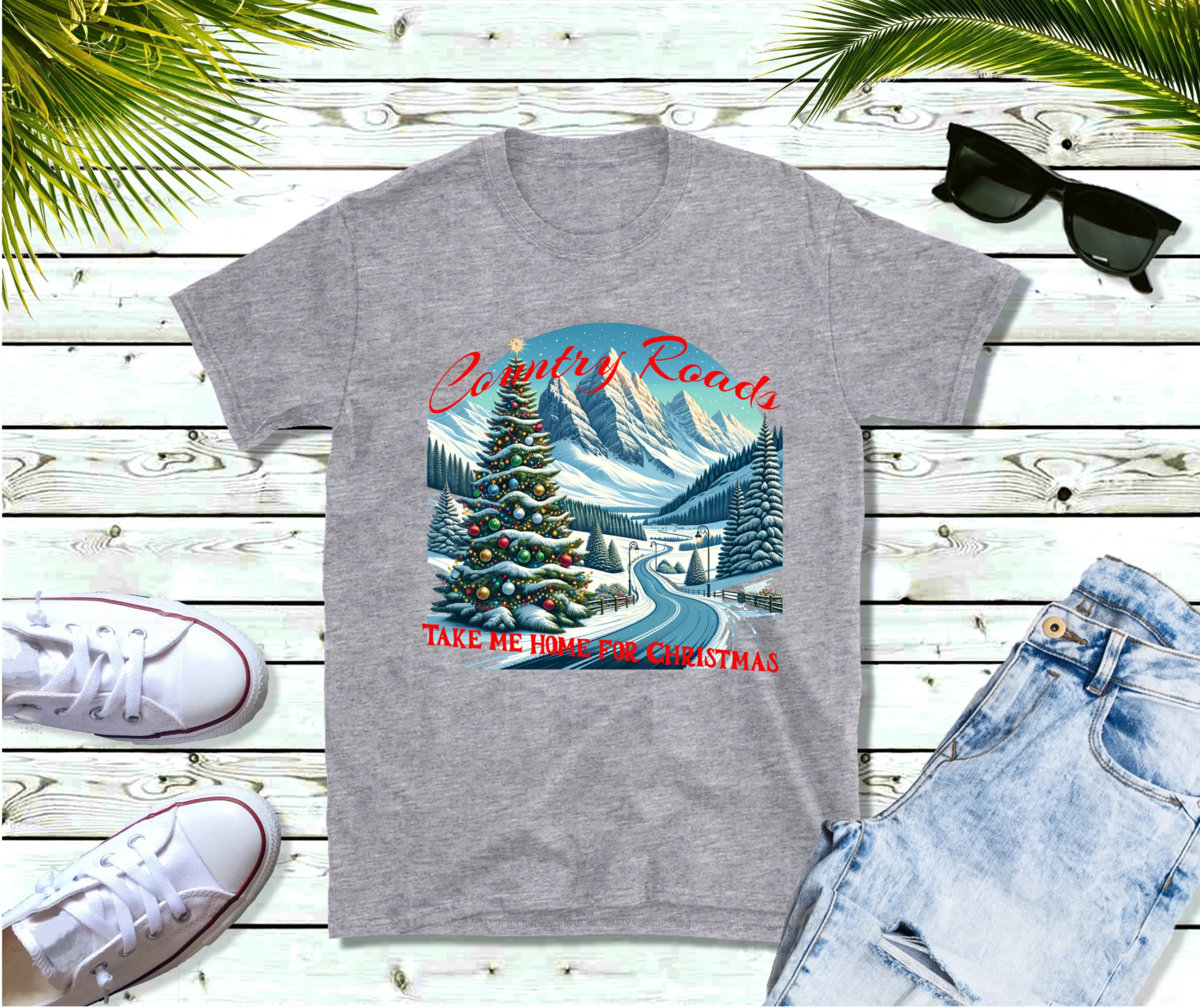 Country Road Christmas Journey T-Shirt, Christmas T-Shirt, Country Christmas shirt