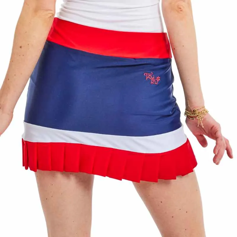 Darby Navy-Cherry Tomato-White Skort