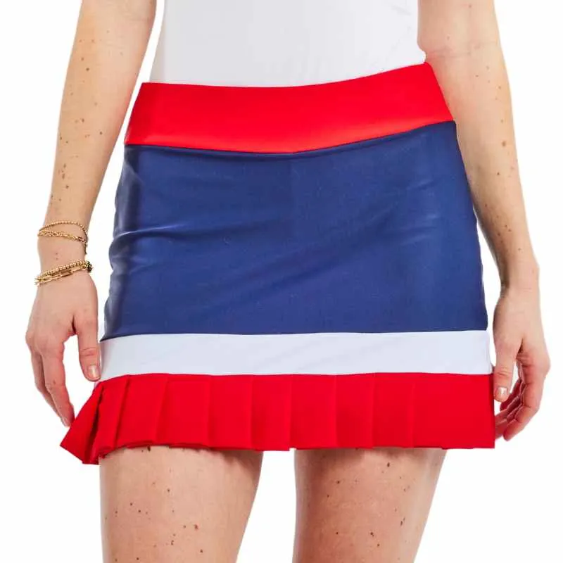 Darby Navy-Cherry Tomato-White Skort