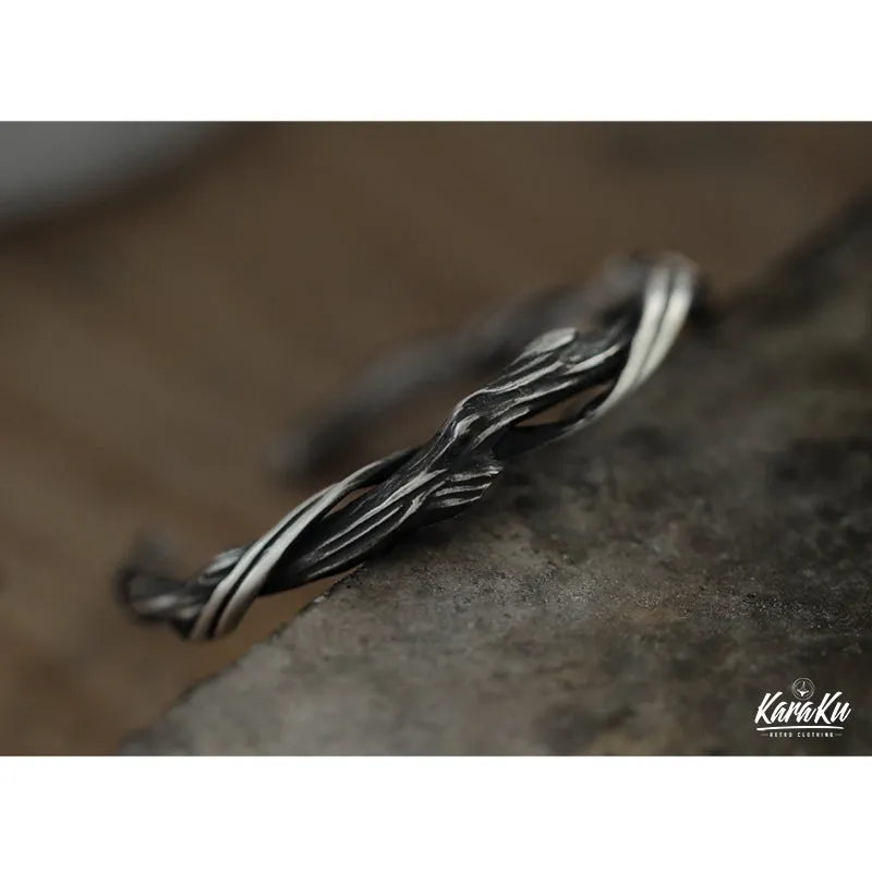 Dead Branches Shape Tibetan Silver Bracelet