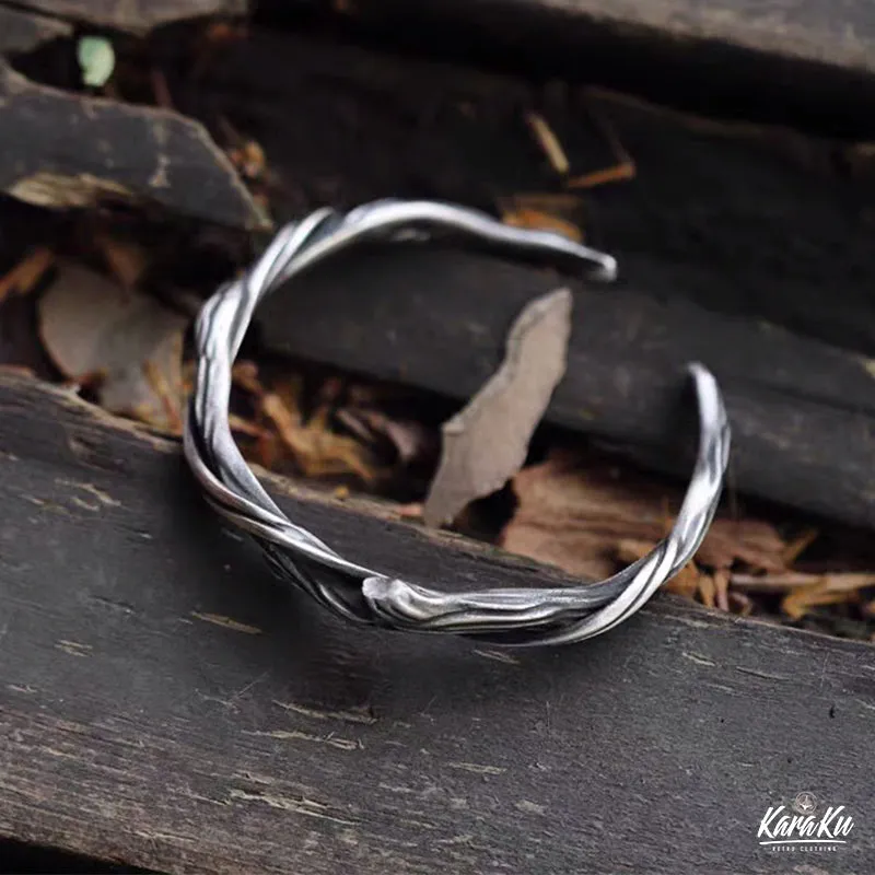 Dead Branches Shape Tibetan Silver Bracelet