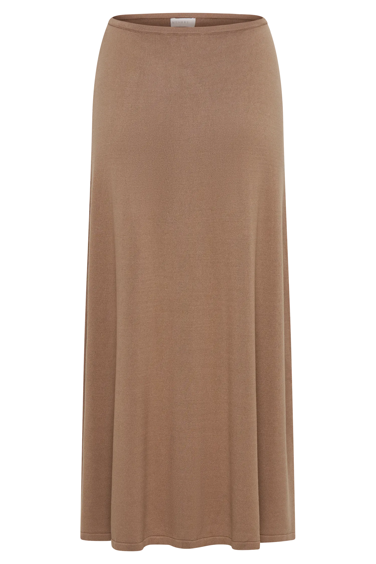 Diedre A-Line Knit Maxi Skirt - Pecan