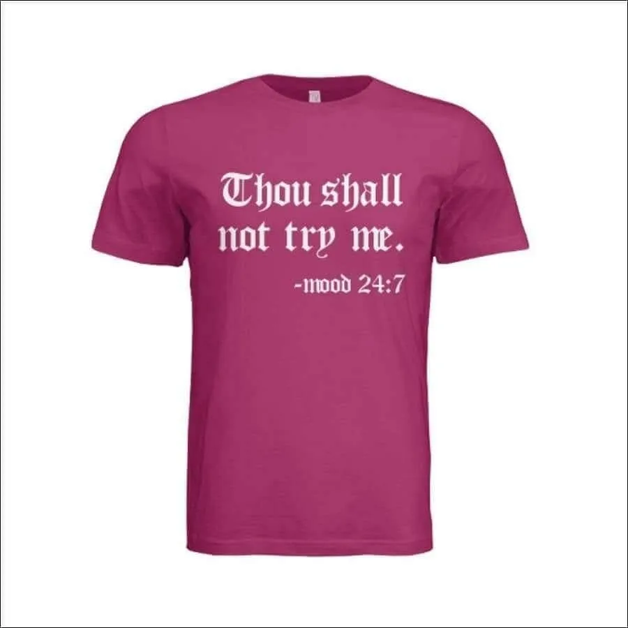 Dimple Mesh Thou Shall Not Try Me T-shirt