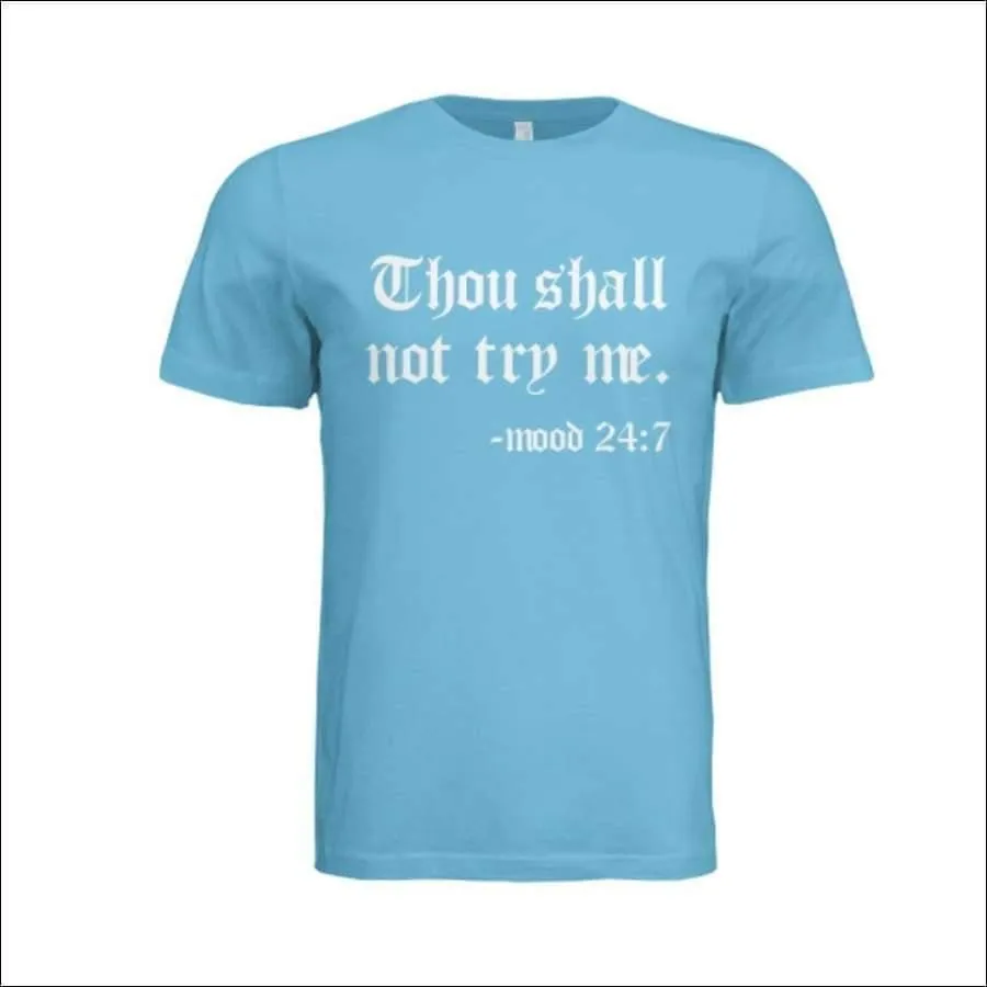 Dimple Mesh Thou Shall Not Try Me T-shirt