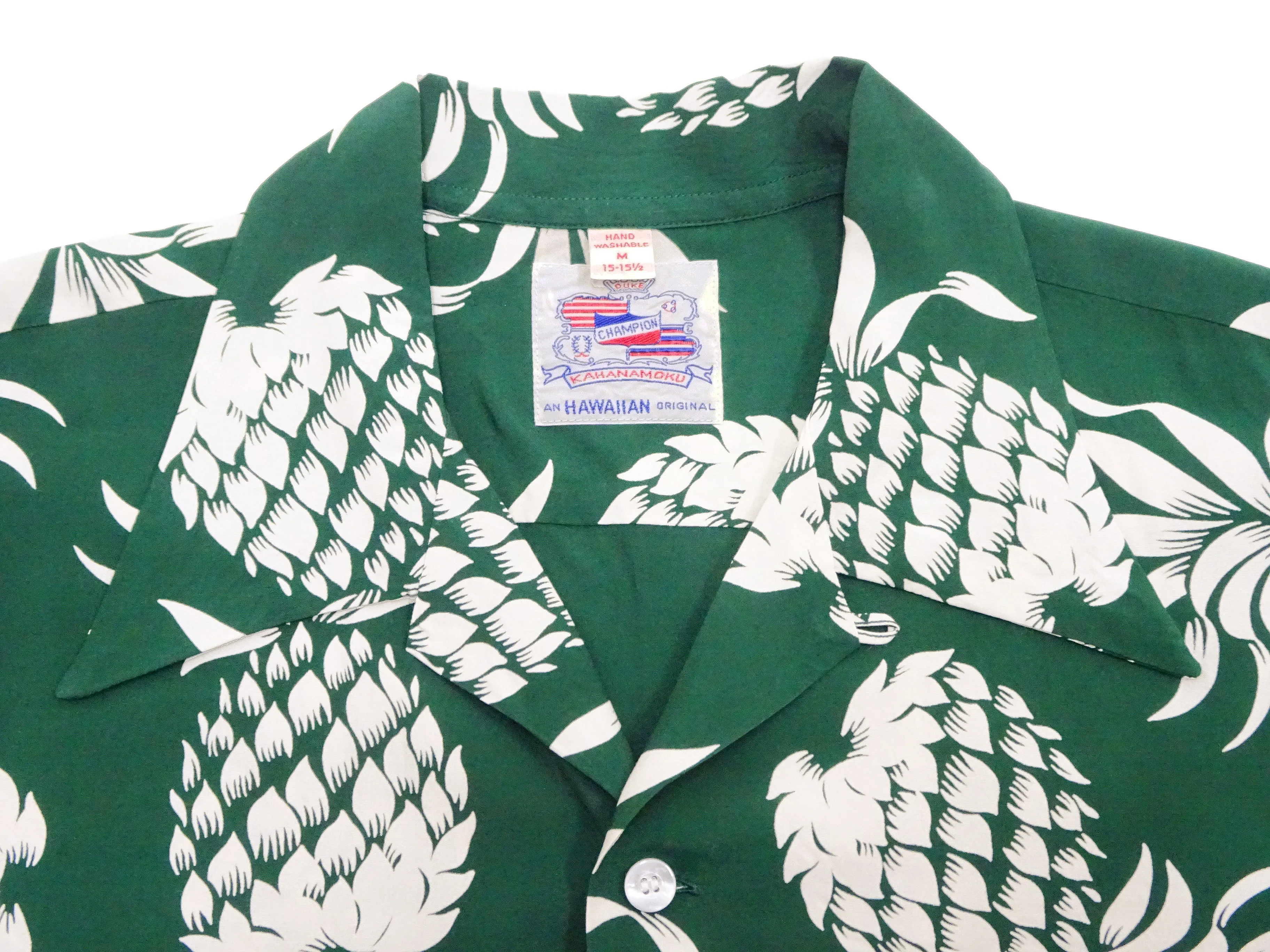 Duke Kahanamoku Hawaiian Shirt Men's Duke's Pineapple Short Sleeve Rayon Aloha Shirt DK36201 146 Green