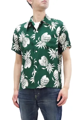 Duke Kahanamoku Hawaiian Shirt Men's Duke's Pineapple Short Sleeve Rayon Aloha Shirt DK36201 146 Green