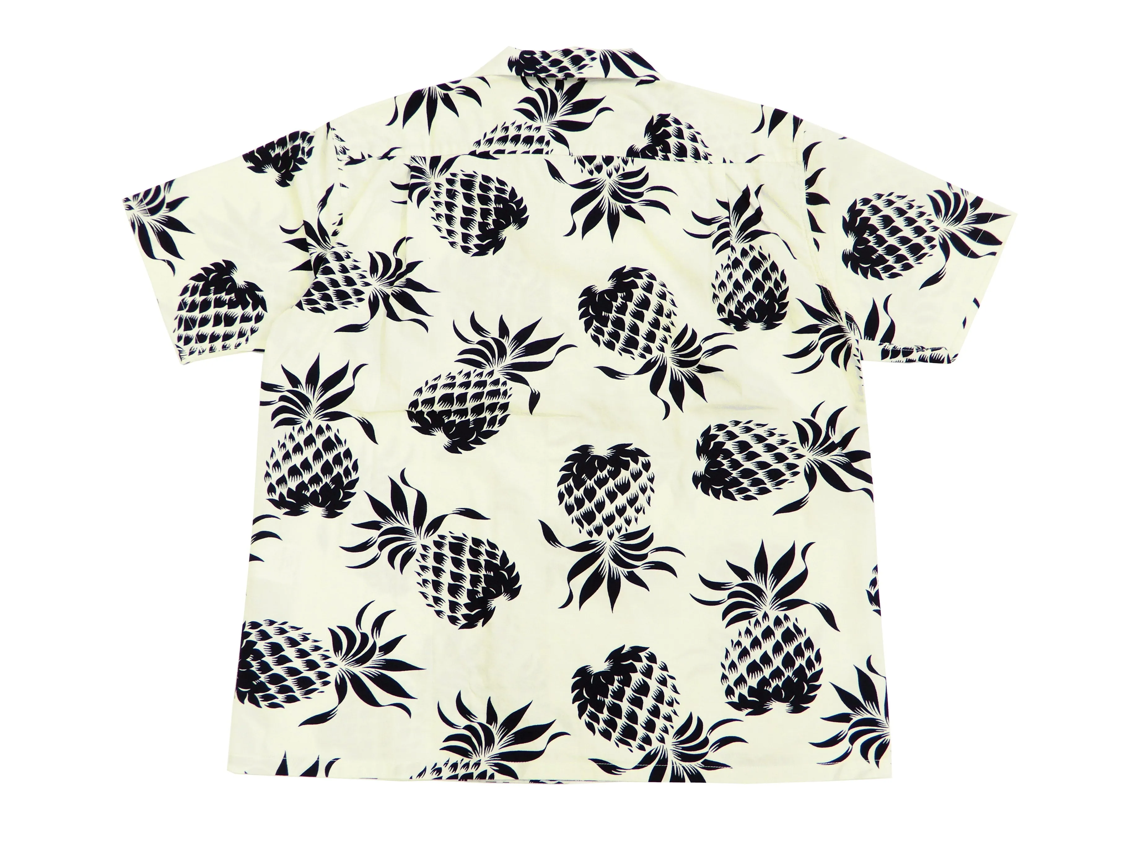 Duke Kahanamoku Men's Cotton Hawaiian Shirt Pineapple Short Sleeve Aloha Shirt DK37811 Off-White