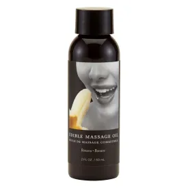 Earthly Body Edible Massage Oil - Banana, 2oz/60ml