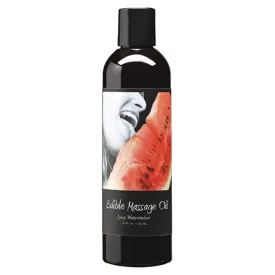 Earthly Body Edible Massage Oil - Watermelon, 8oz/236ml