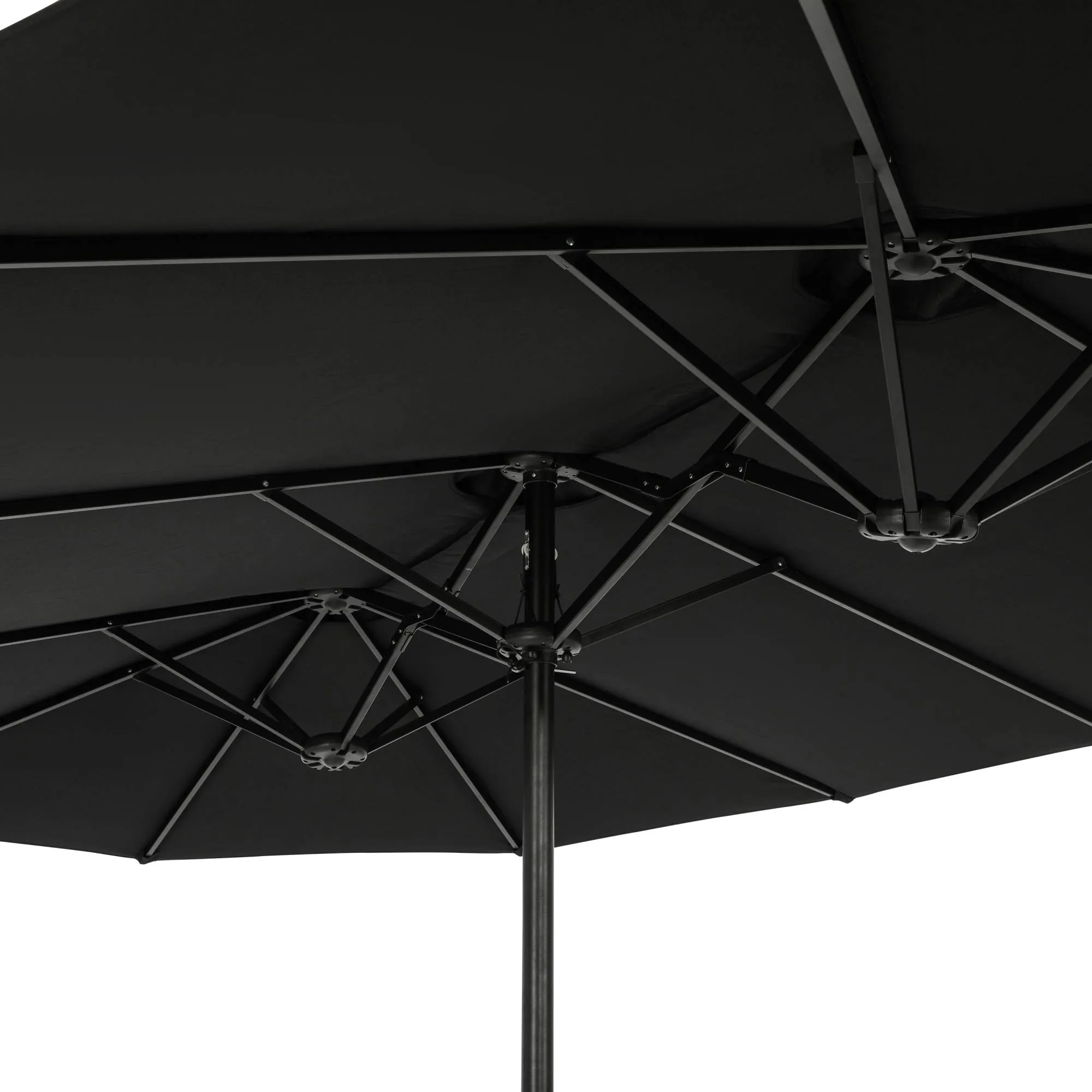 Eclipse 15-ft Oval Dual Market Umbrella - Polyester Canopy