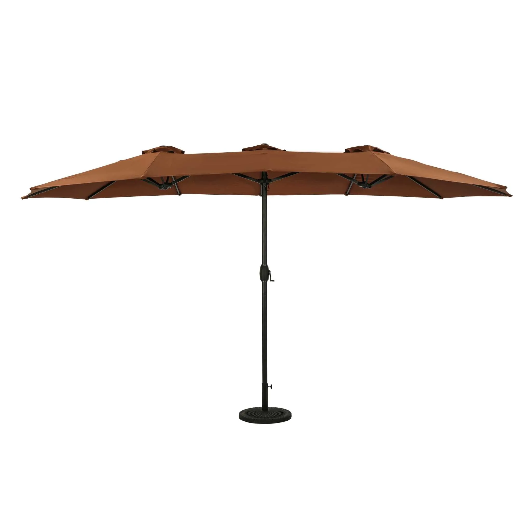 Eclipse 15-ft Oval Dual Market Umbrella - Polyester Canopy