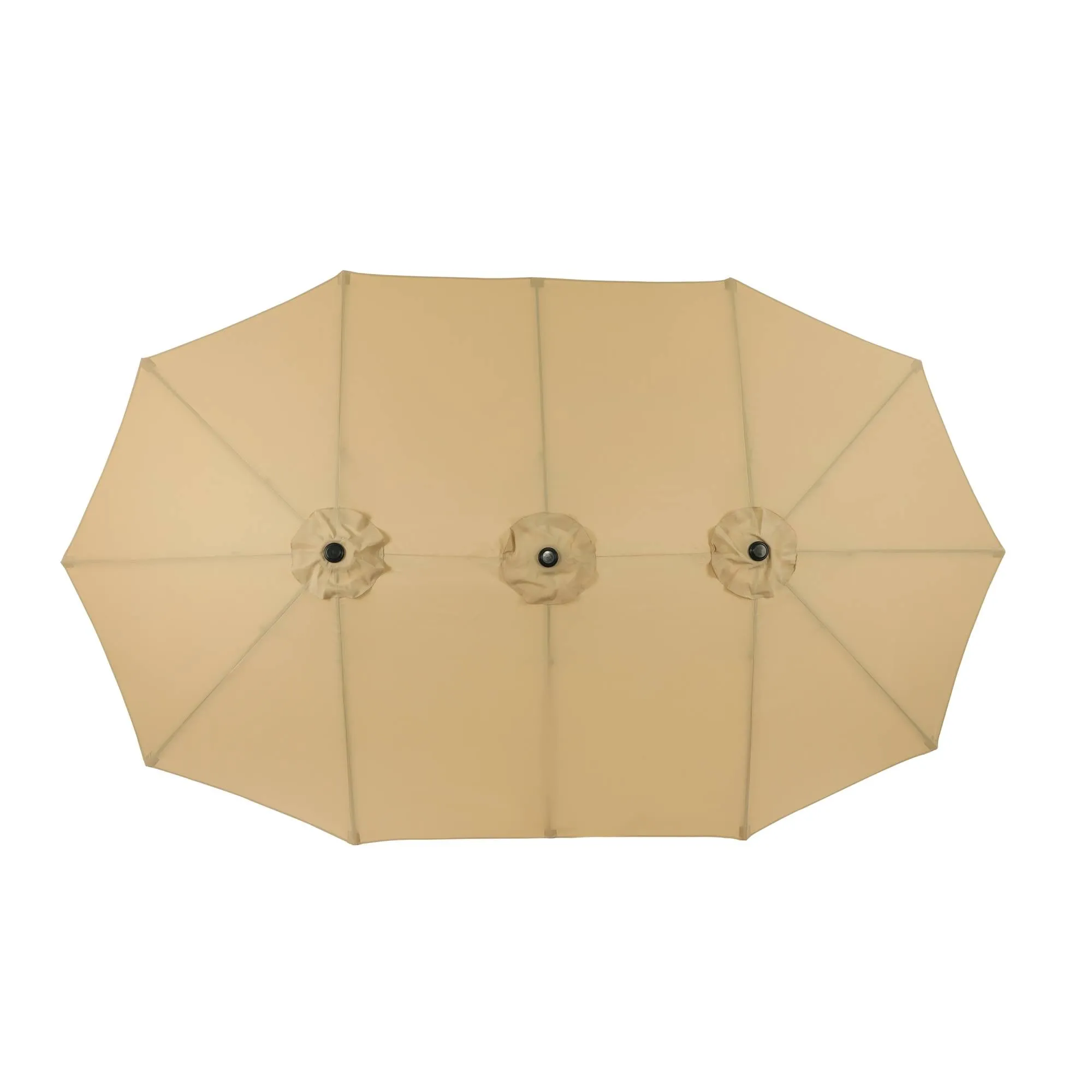 Eclipse 15-ft Oval Dual Market Umbrella - Polyester Canopy