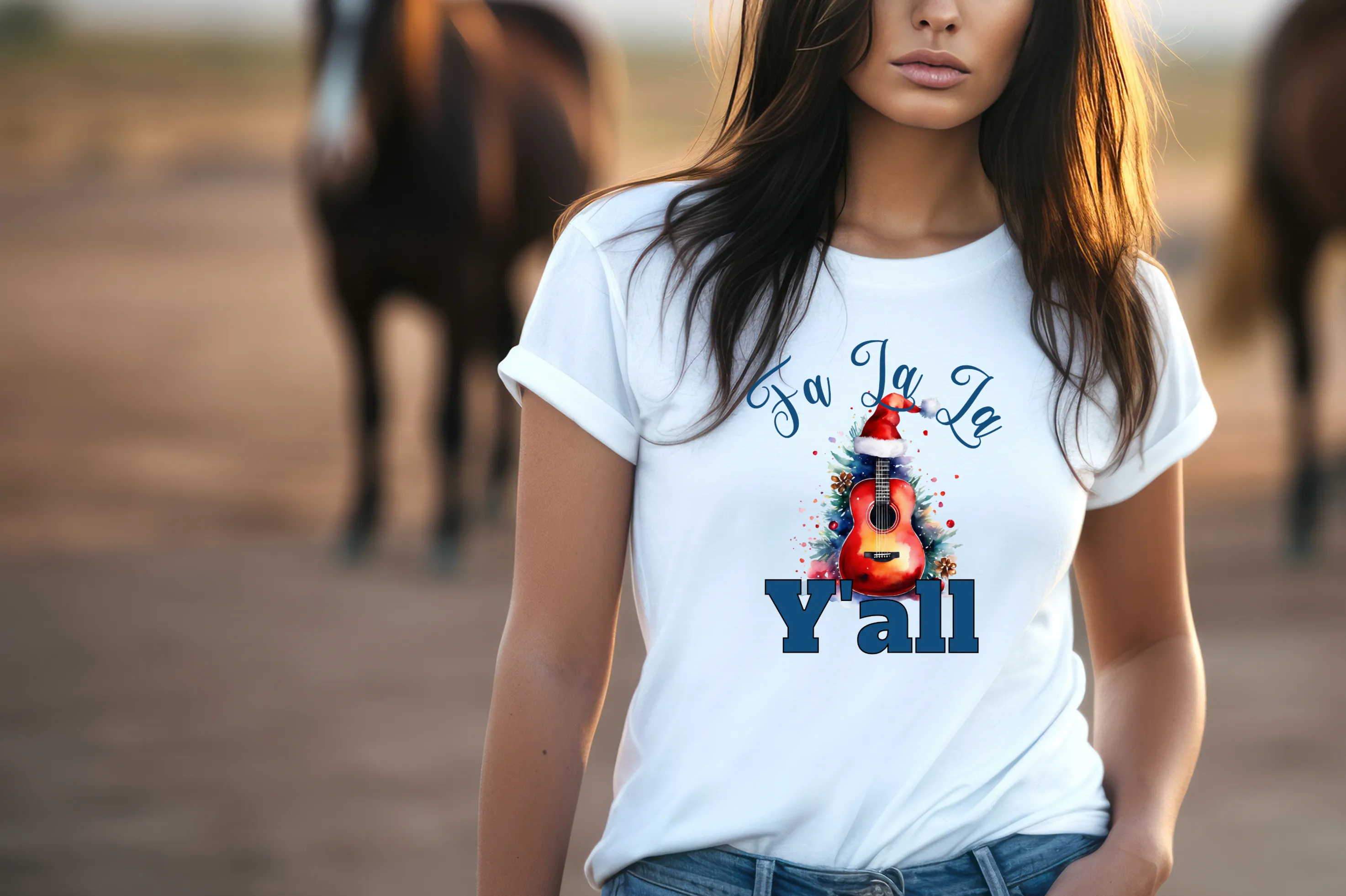 Fa La La Y’all - Musical Christmas Cheer Tee, Christmas T-Shirt, Country Christmas shirt