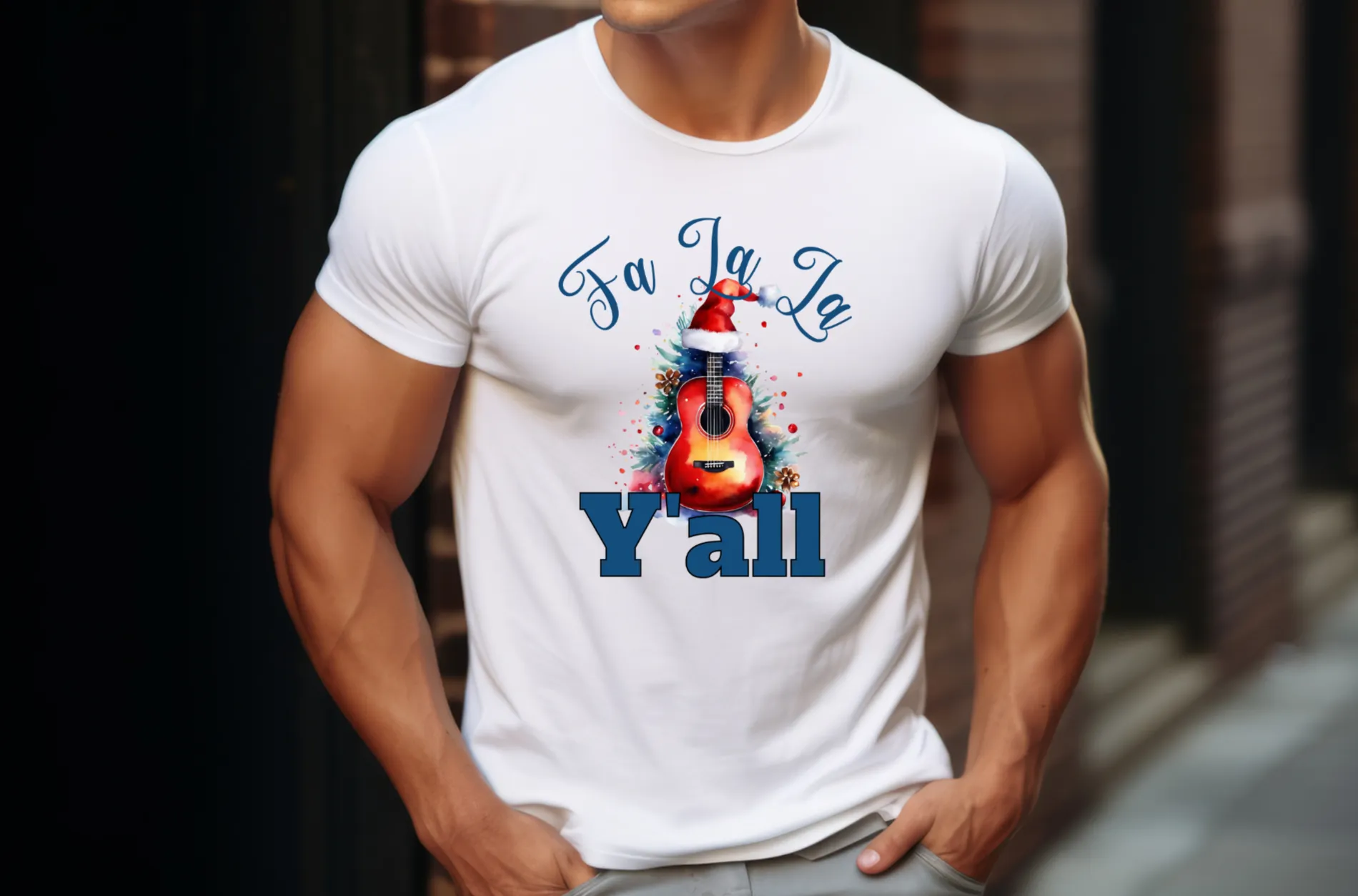 Fa La La Y’all - Musical Christmas Cheer Tee, Christmas T-Shirt, Country Christmas shirt