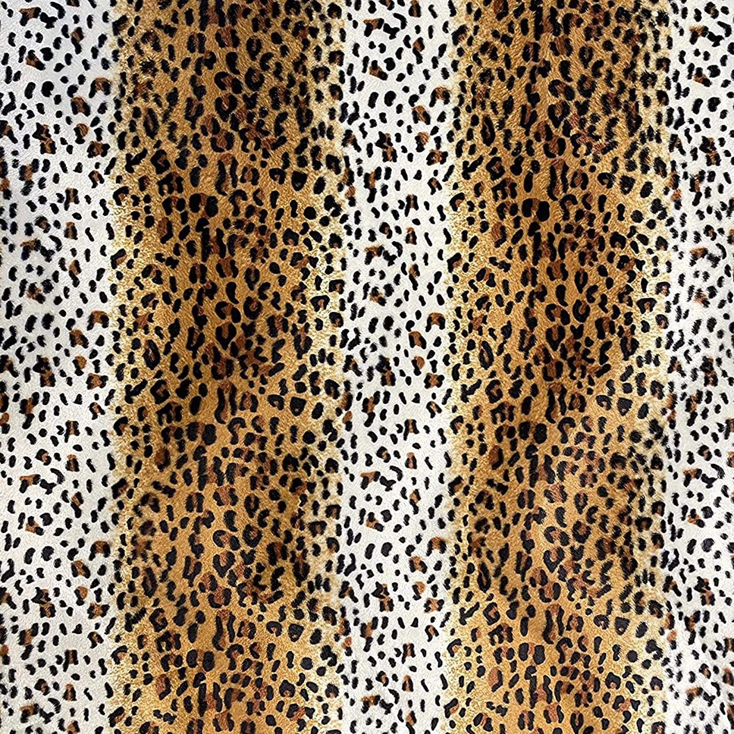 FabricLA Velboa S-Wave Short Pile Faux Print Fabric Material by The Yard | Cheetah