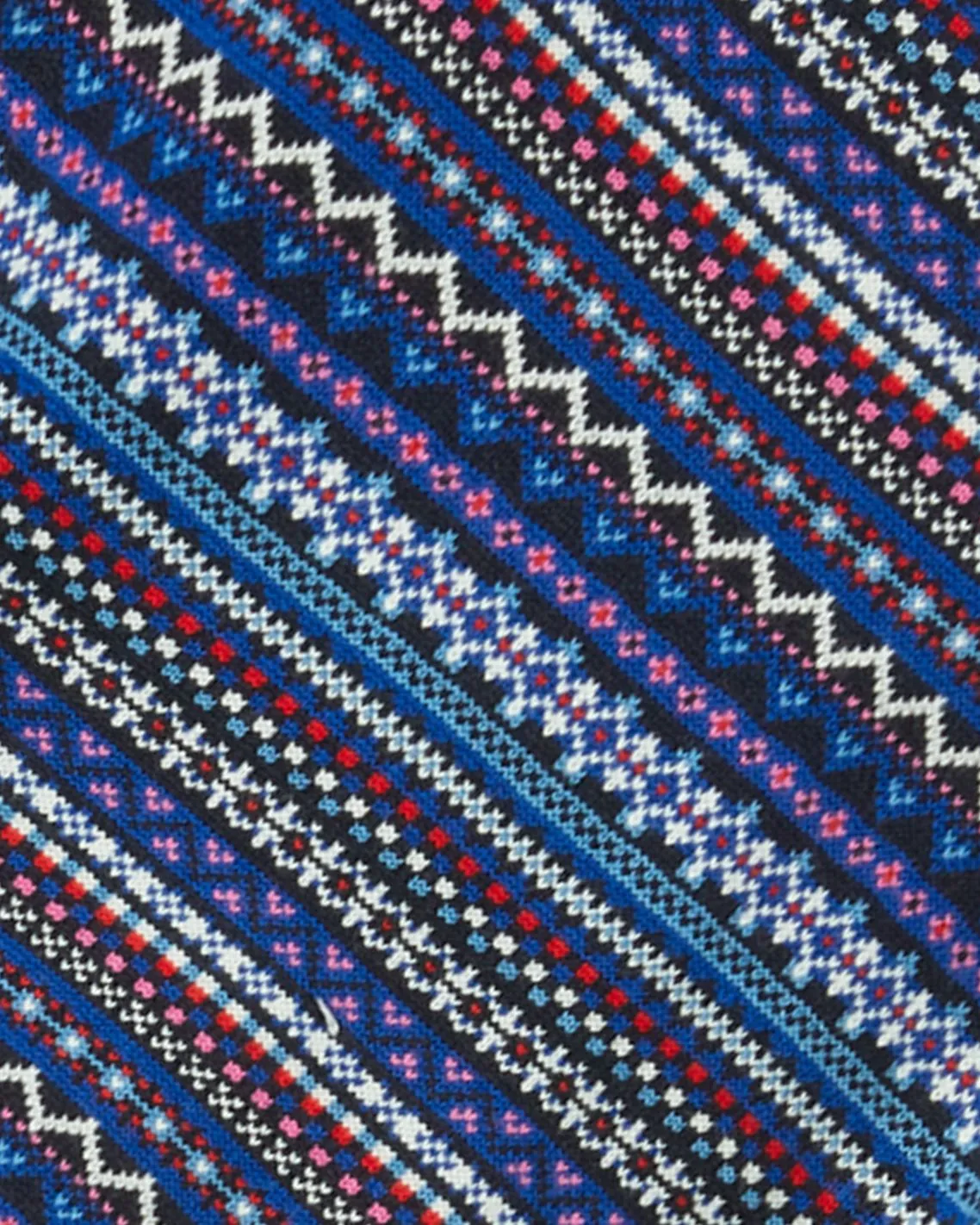 Fairisle Crewneck Sweater in Blue Multi