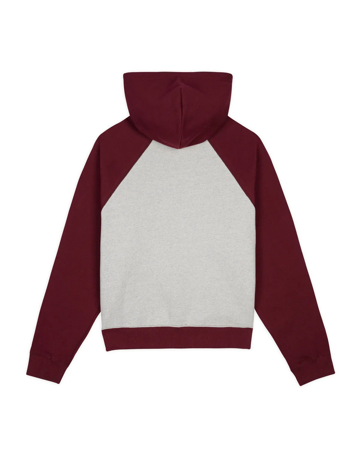 Fleece Logo Head Raglan Hoodie - Oatmeal Maroon