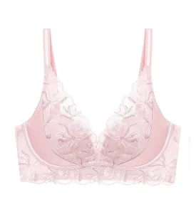 French Romance Non-Wired Push Up Deep V Bra