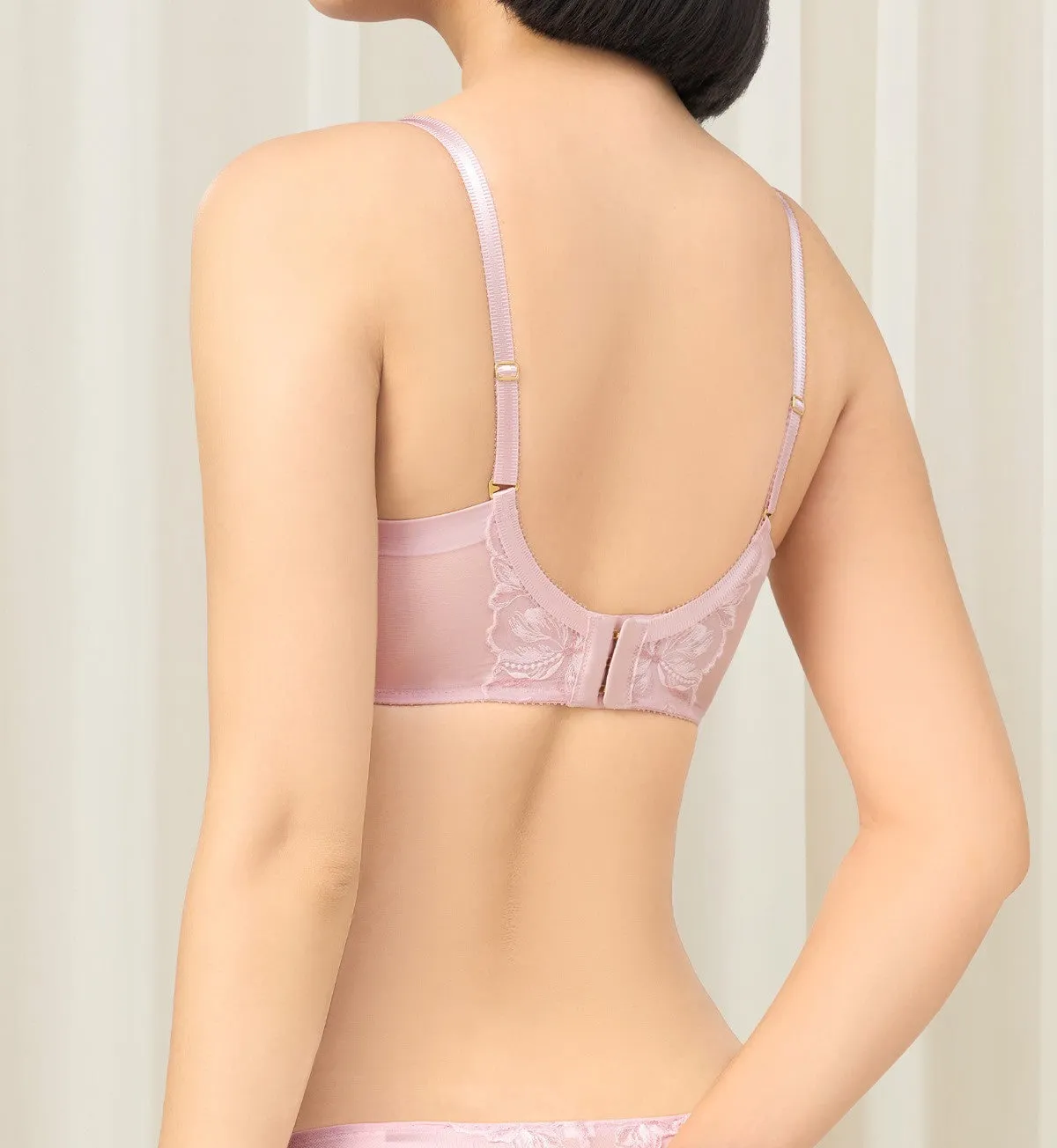 French Romance Non-Wired Push Up Deep V Bra