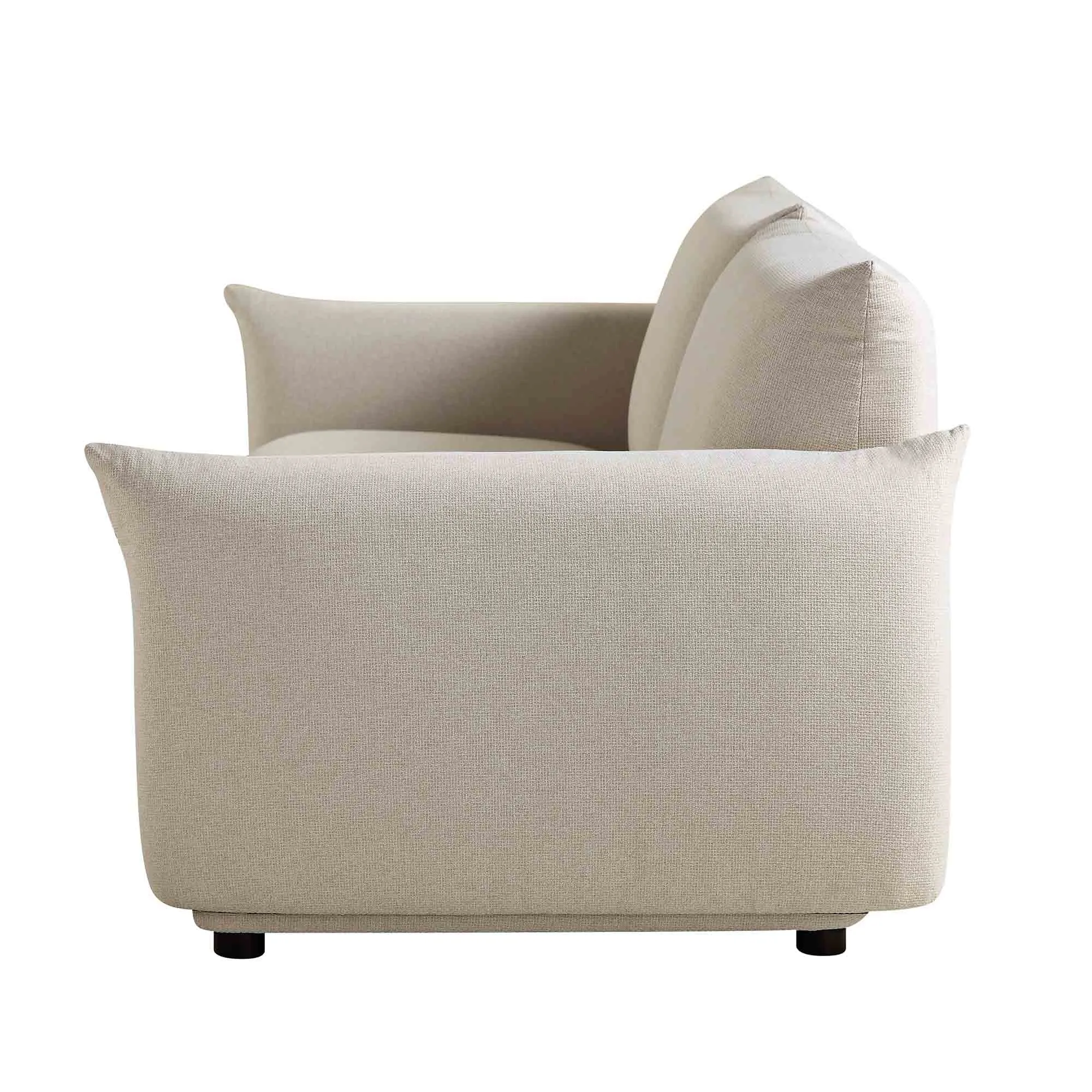 Gianni Three Seater Sofa, Beige Woven Fabric