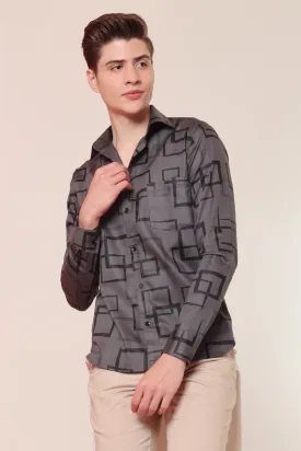 Grey Goose print cotton shirt full sleeves | Style Matters