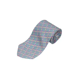 Grey Silk Printed Tie