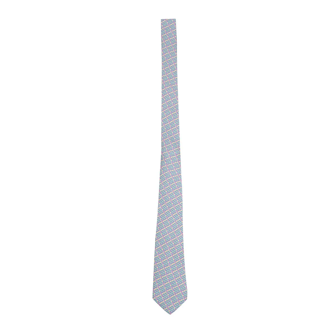 Grey Silk Printed Tie