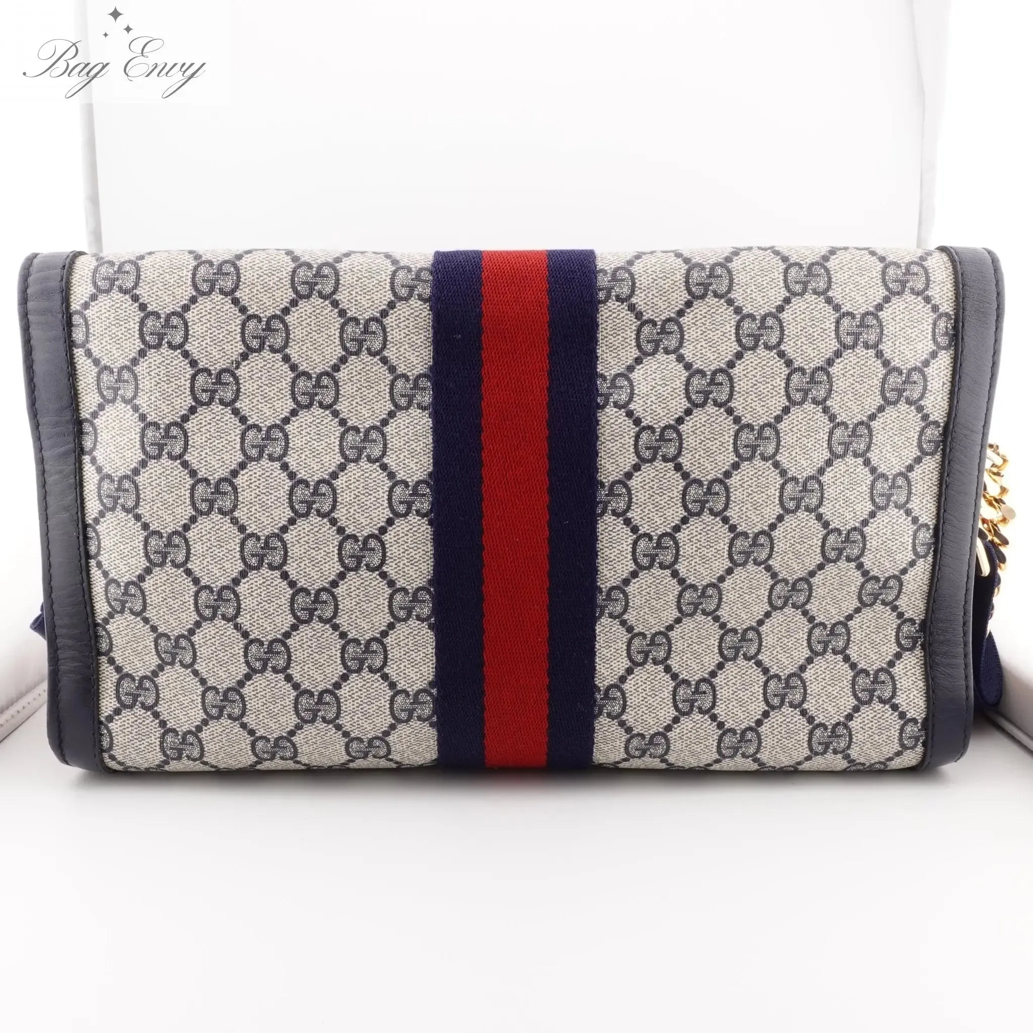 GUCCI Large Ophidia Clutch with Strap & Chain