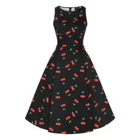 Hepburn Dress - Rockabilly Cherry