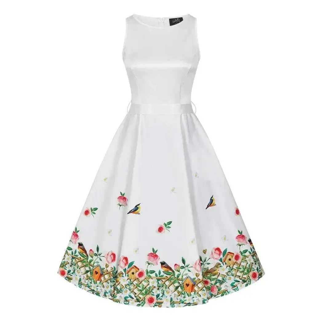 Hepburn Dress - Spring Garden